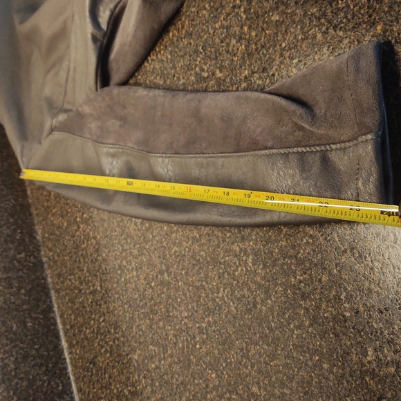 NEW! Asymmetrical Moto Drape Front Zip-Up Faux Leather/Suede Jacket - Picture 13 of 16